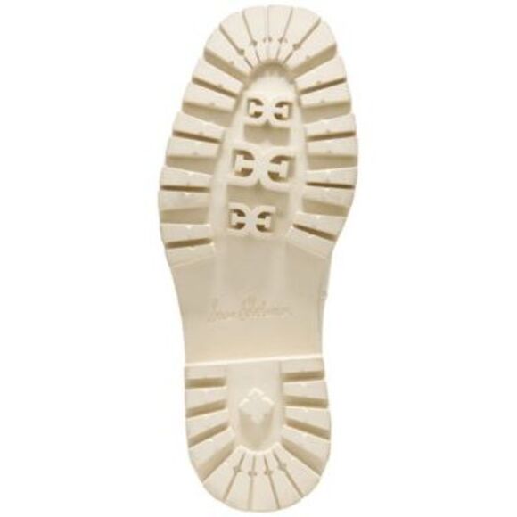 NWT SAM EDELMAN Womens Beige Laguna Round Toe Block Heel Leather Booties 9.5 W - Picture 4 of 5